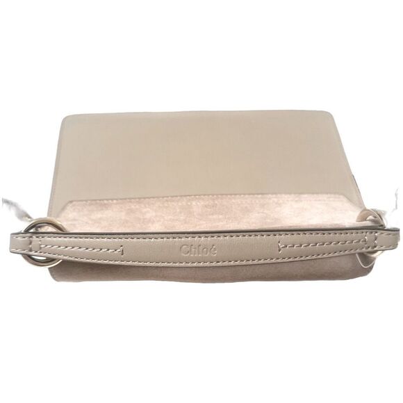 Auth Chloe Calfskin Suede Medium Faye Shoulder Bag in Motty Grey - Picture 8 of 16